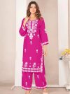 Rayon with Lakhnavi Embroidery Work - Co-ord Set 2 Pcs