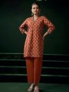 Stylish Premium Cotton Co-Ord Set for Women (Rust)