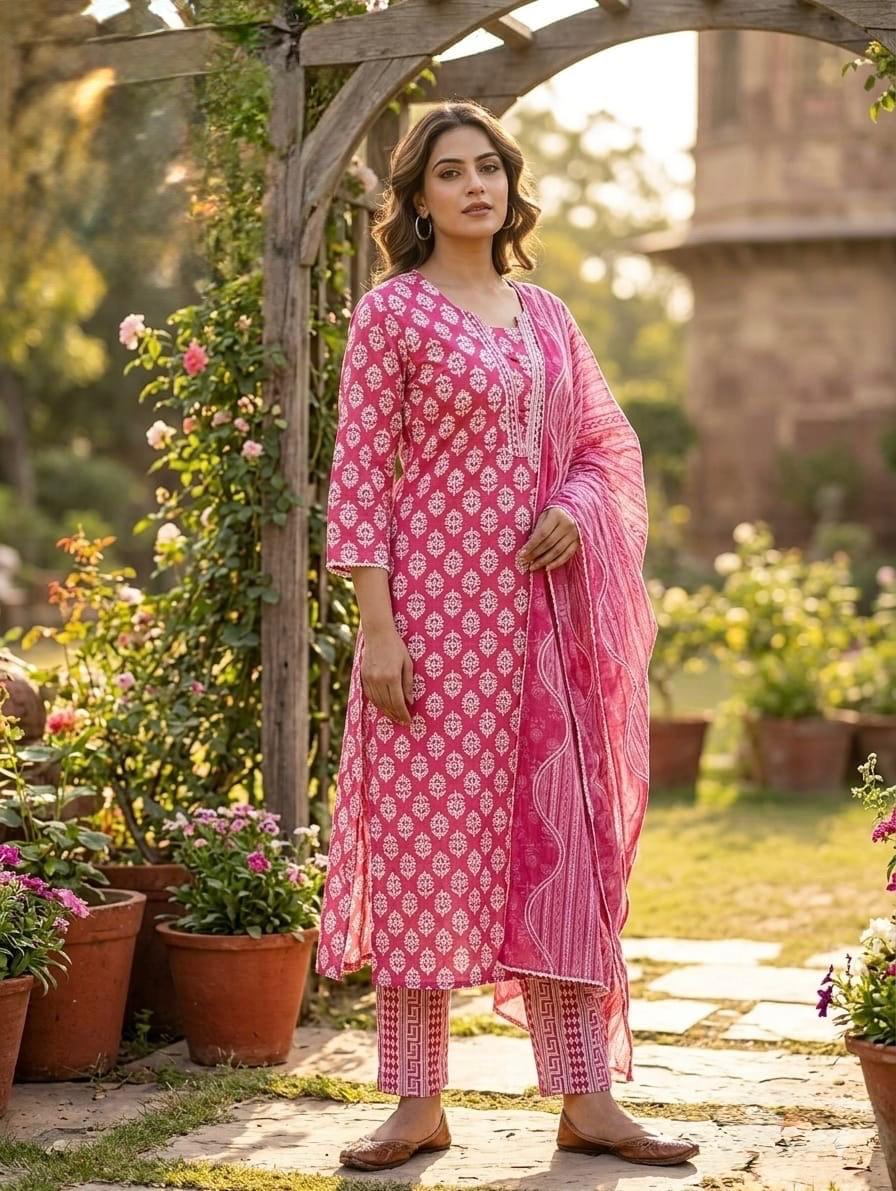 Cotton Suit for Women- 3 Pcs Readymade (Code-SC04) Size Available- M, L, XL, XXL