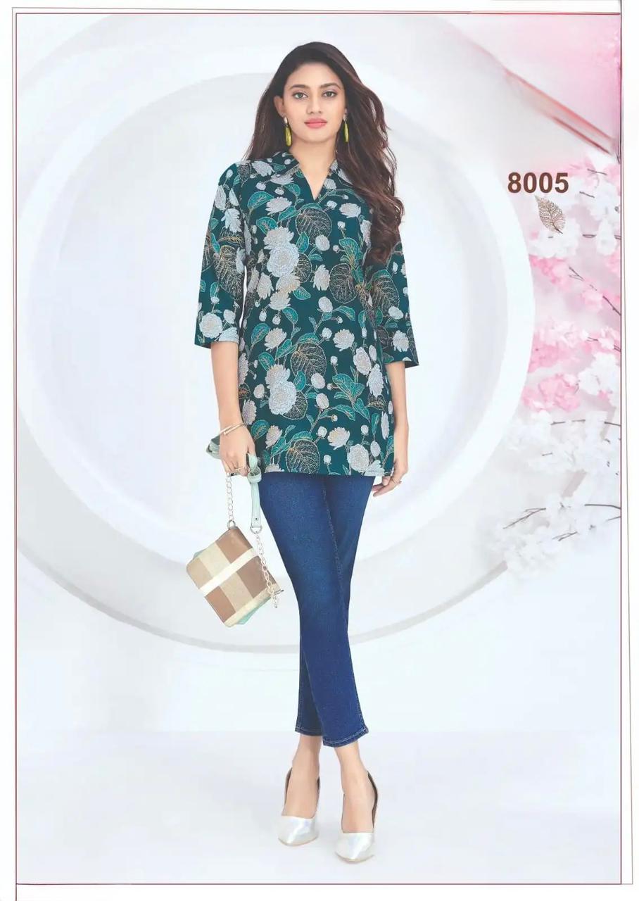 Premium Heavy Cotton Short Kurti 1 Piece (Size- XL)